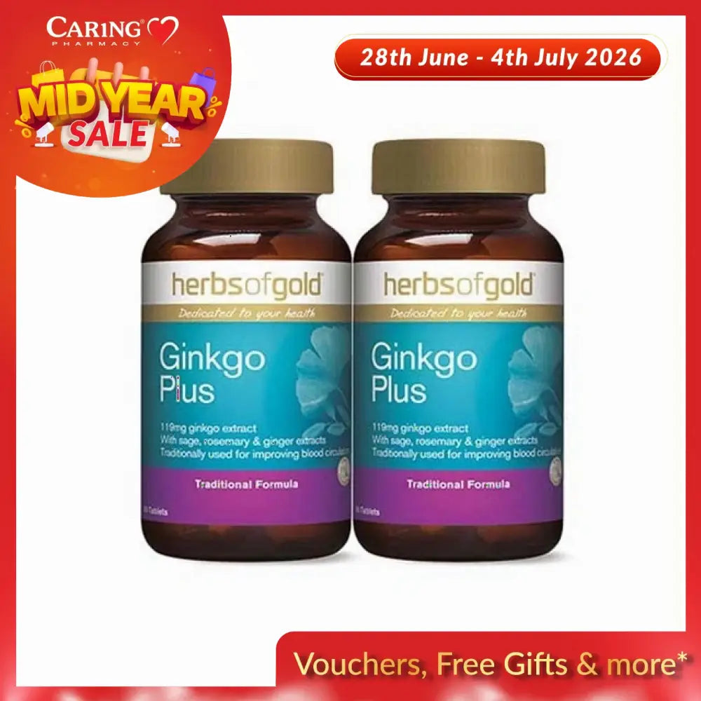 HERBS OF GOLD GINKGO PLUS 90SX2