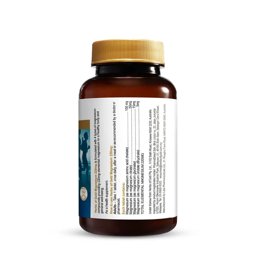 HERBS OF GOLD MAGNESIUM 220MG 60S X2