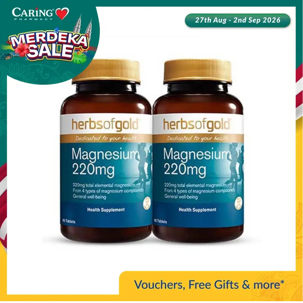 HERBS OF GOLD MAGNESIUM 220MG 60S X2