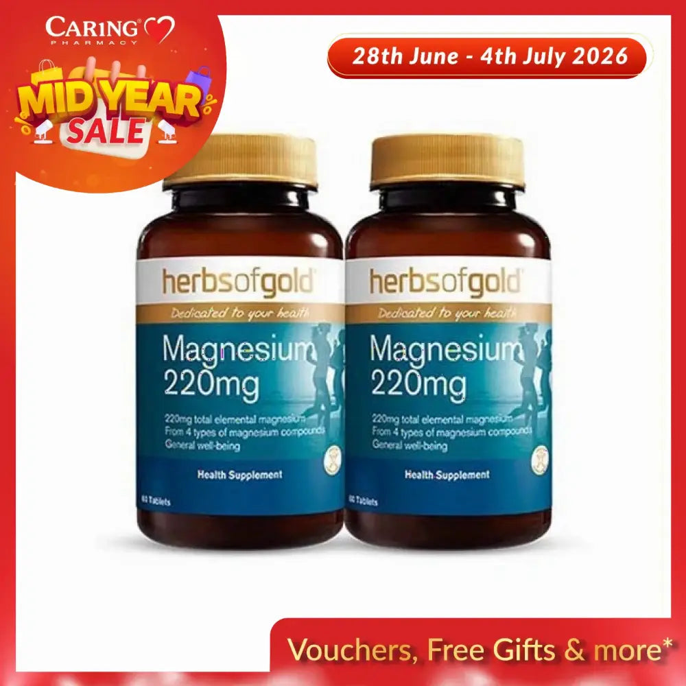 HERBS OF GOLD MAGNESIUM 220MG 60S X2