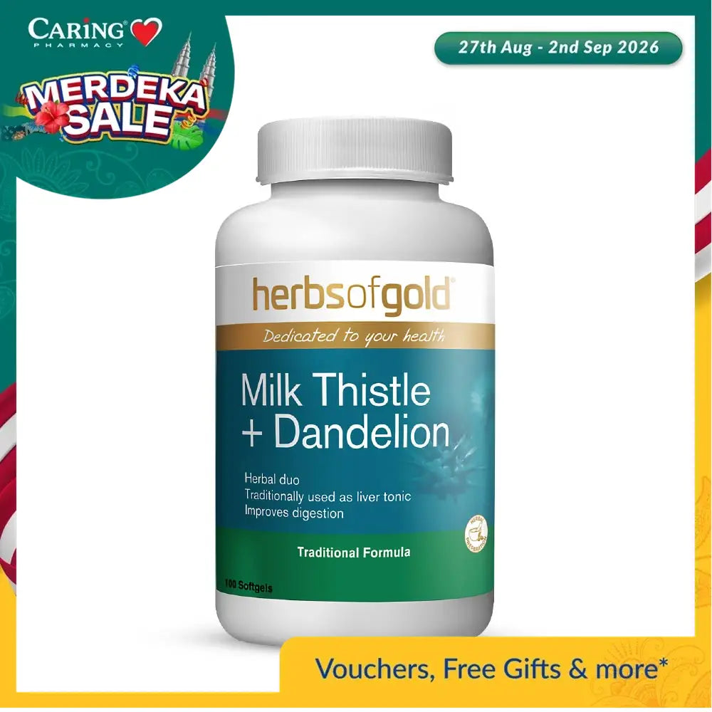 HERBS OF GOLD MILK THISTLE + DANDELION 100S