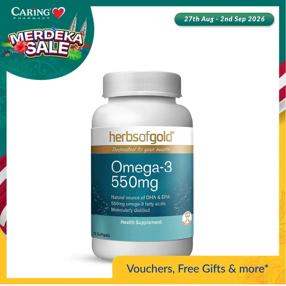 HERBS OF GOLD OMEGA-3 550MG 30S