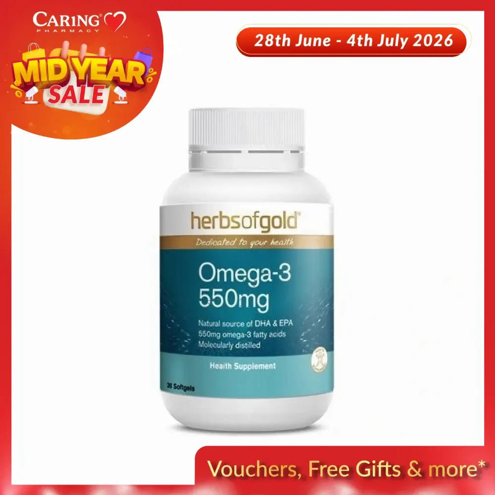 HERBS OF GOLD OMEGA-3 550MG 30S