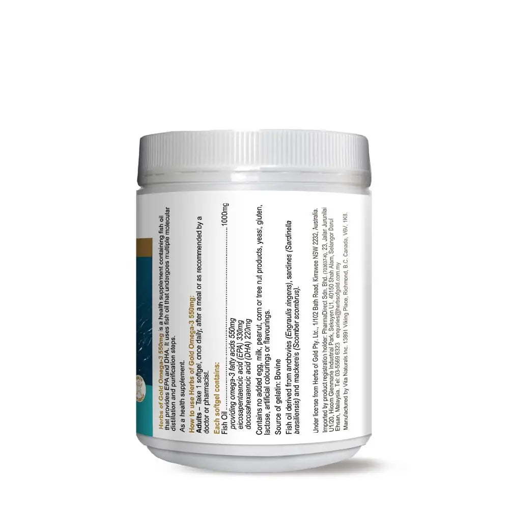 Herbs of Gold Omega-3 550mg 90s