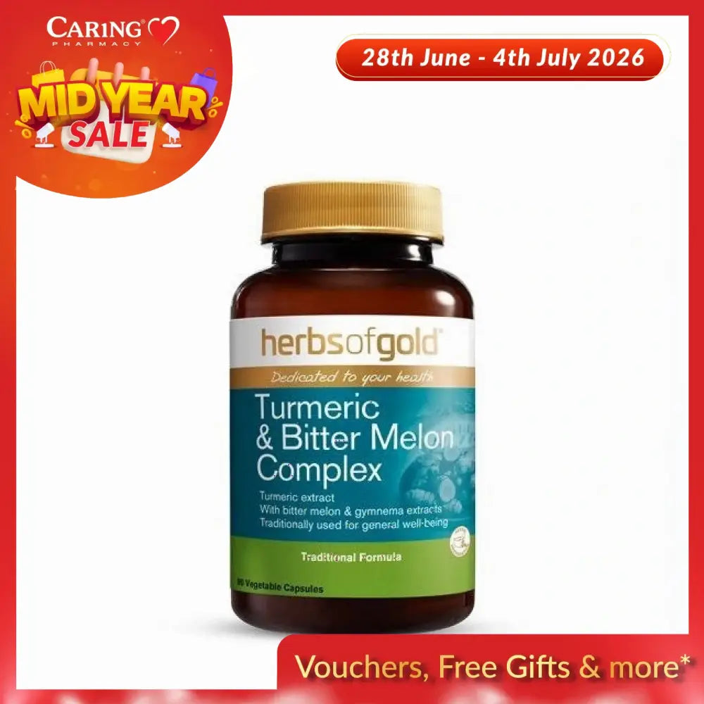 HERBS OF GOLD TURMERIC & BITTER MELON CO 90S
