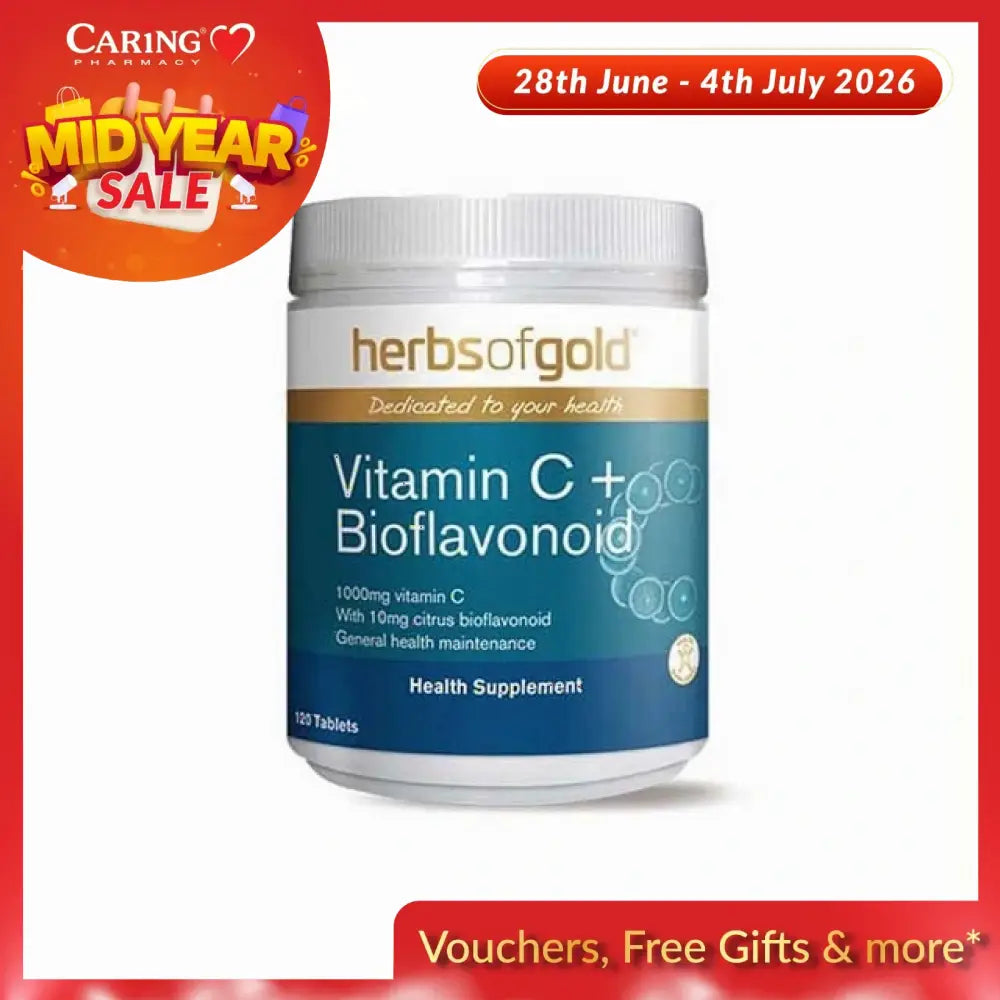 HERBS OF GOLD VITAMIN C 1000MG + BIOFLAVONOID 120S