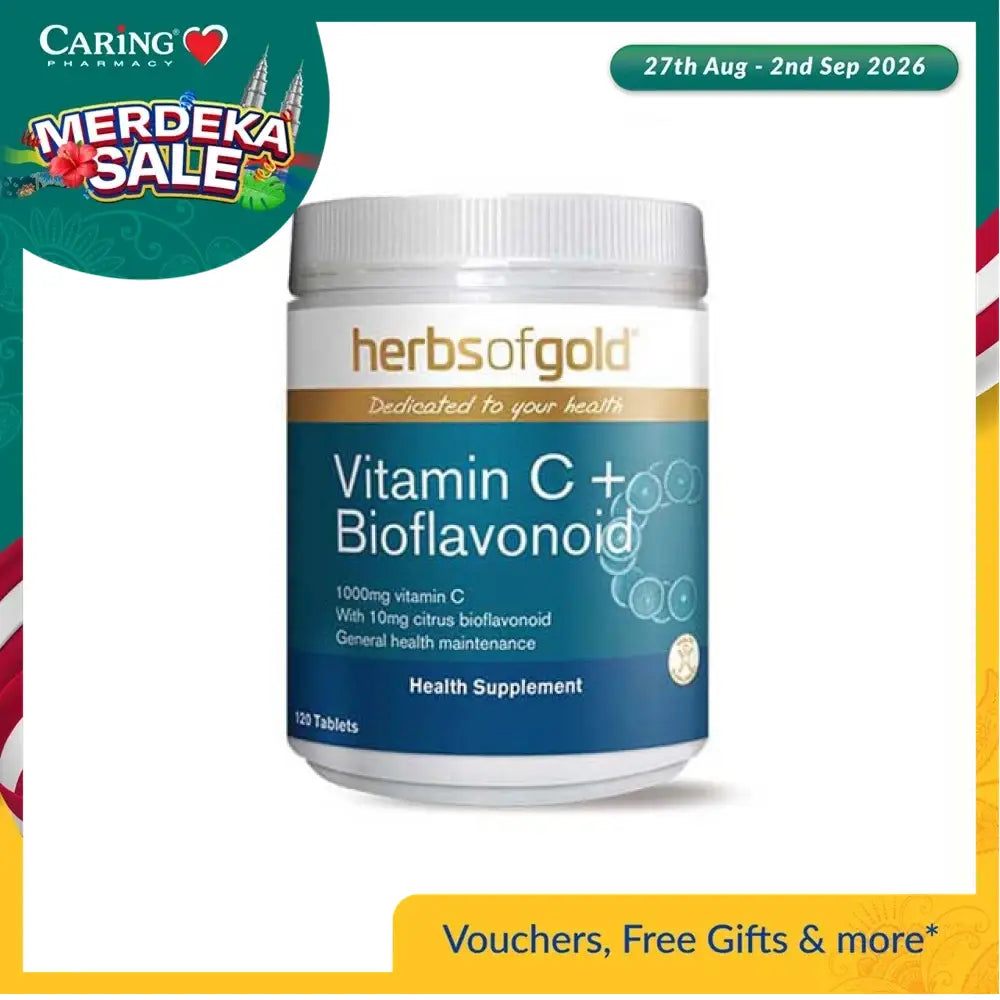 HERBS OF GOLD VITAMIN C 1000MG + BIOFLAVONOID 120S