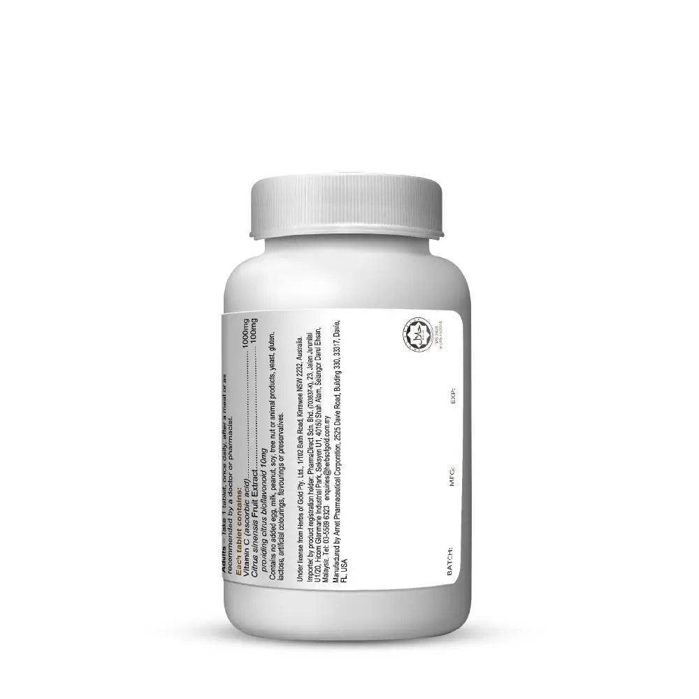 HERBS OF GOLD VITAMIN C 1000MG + BIOFLAVONOID 30S