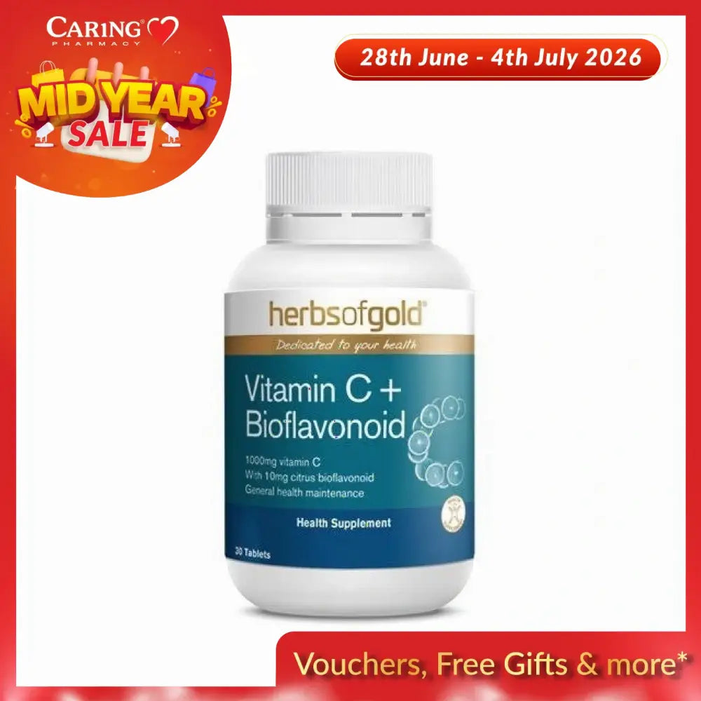 HERBS OF GOLD VITAMIN C 1000MG + BIOFLAVONOID 30S