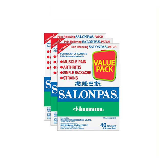 Value pack of SALONPAS pain relief patch for muscle pain, arthritis, and backache relief