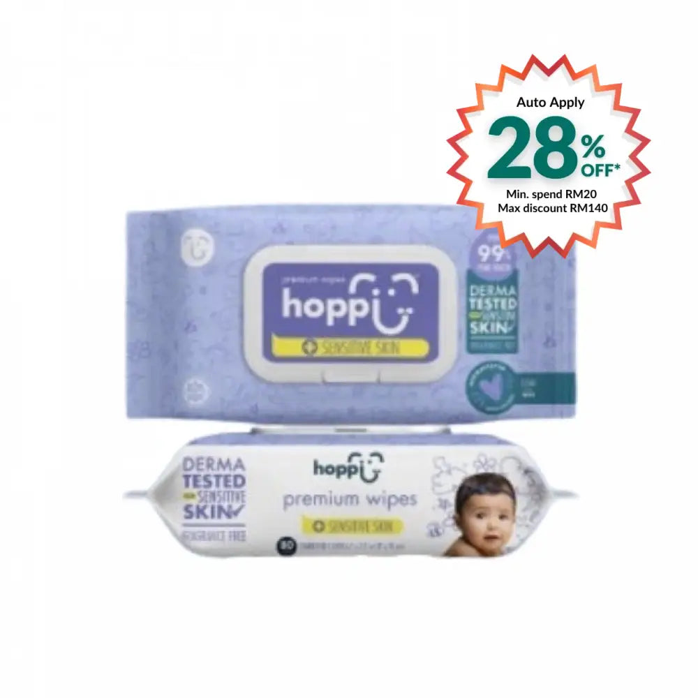 HOPPI SENSITIVE SKIN WET WIPES 80S