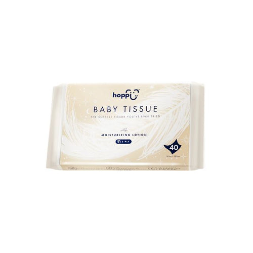 HOPPI baby tissue 40 sheets pack with moisturizing lotion for gentle skin care
