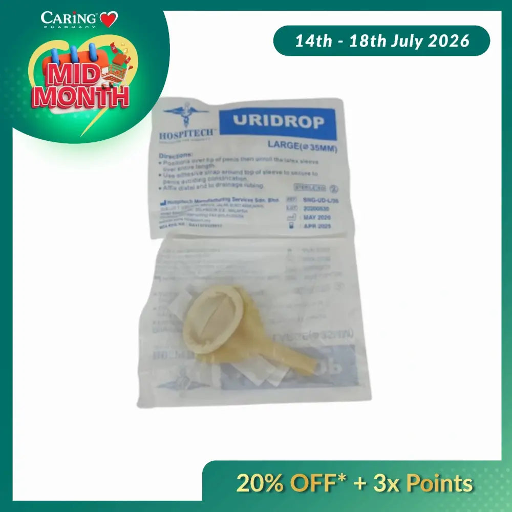 HOSPITEC URIDROP (MALE EXTERNAL CATHETER) SIZE L 1S