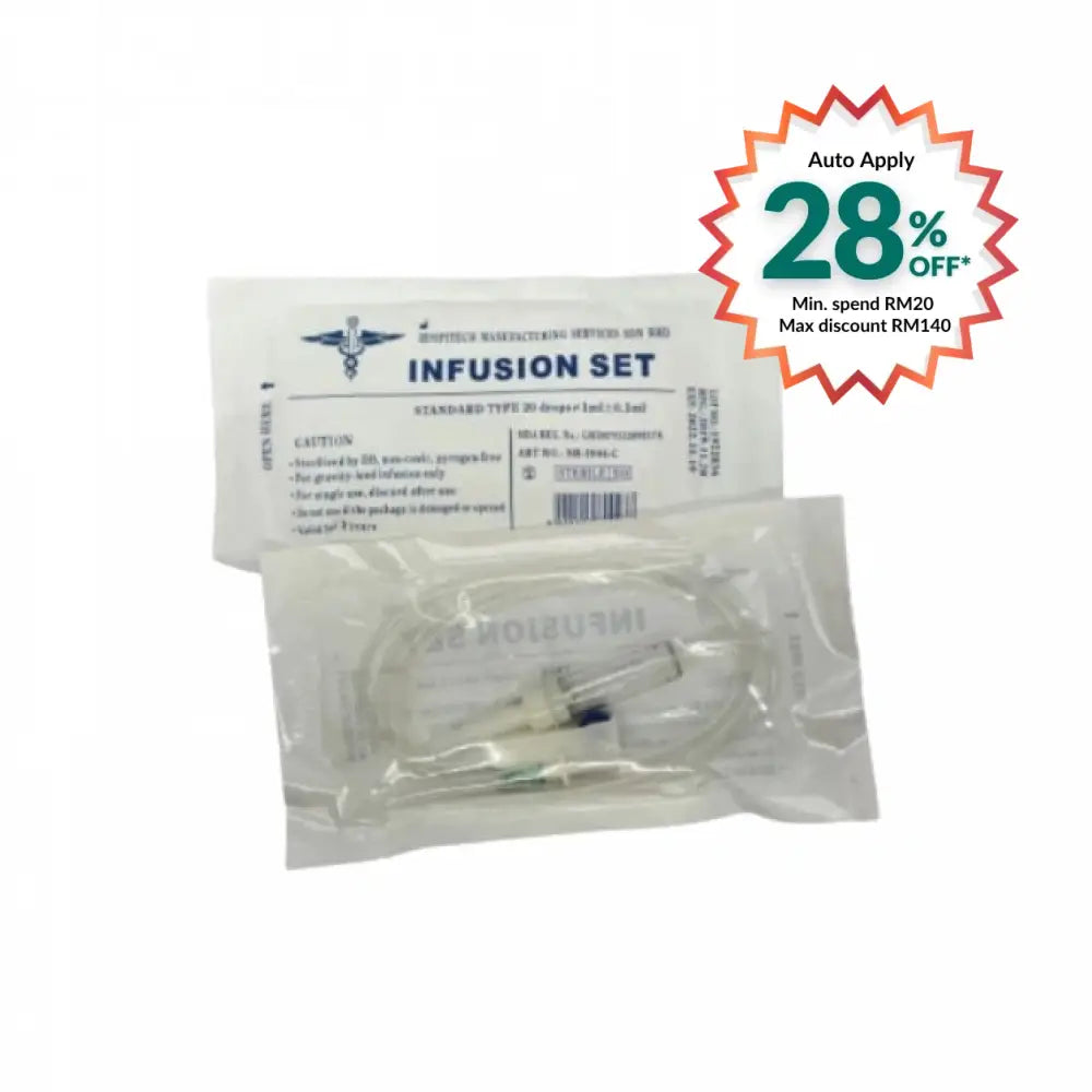 HOSPITECH IV INFUSION SET W/ LUER LOCK 134CM
