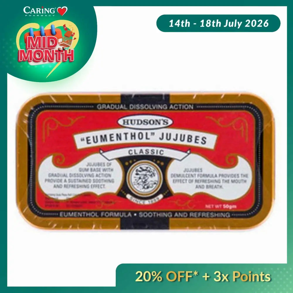 HUDSONS JUJUBES CLASSIC TIN 50G