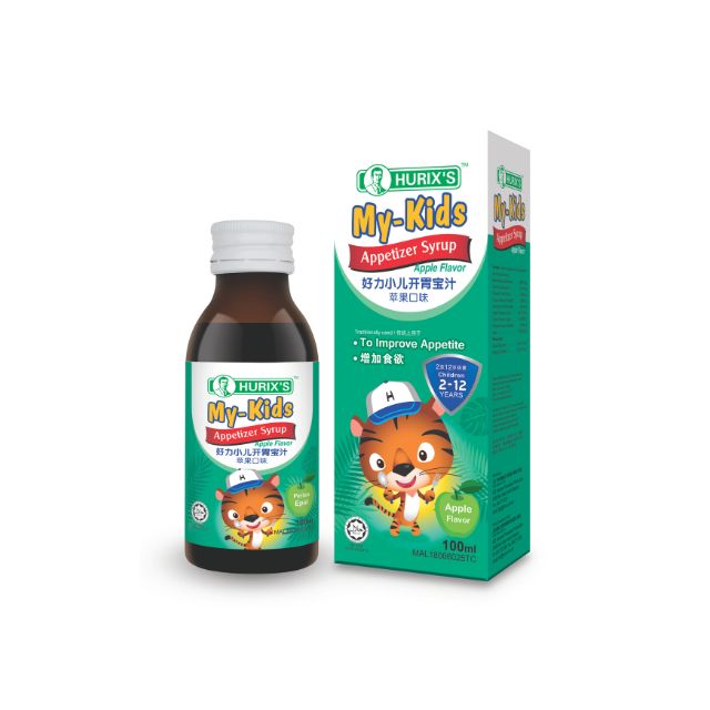 HURIXS My-Kids Appetite Syrup in Apple Flavor for kids aged 2-12 to improve appetite