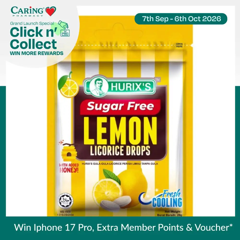 HURIX'S SGR FREE LMN LICORICE DROPS 20GM