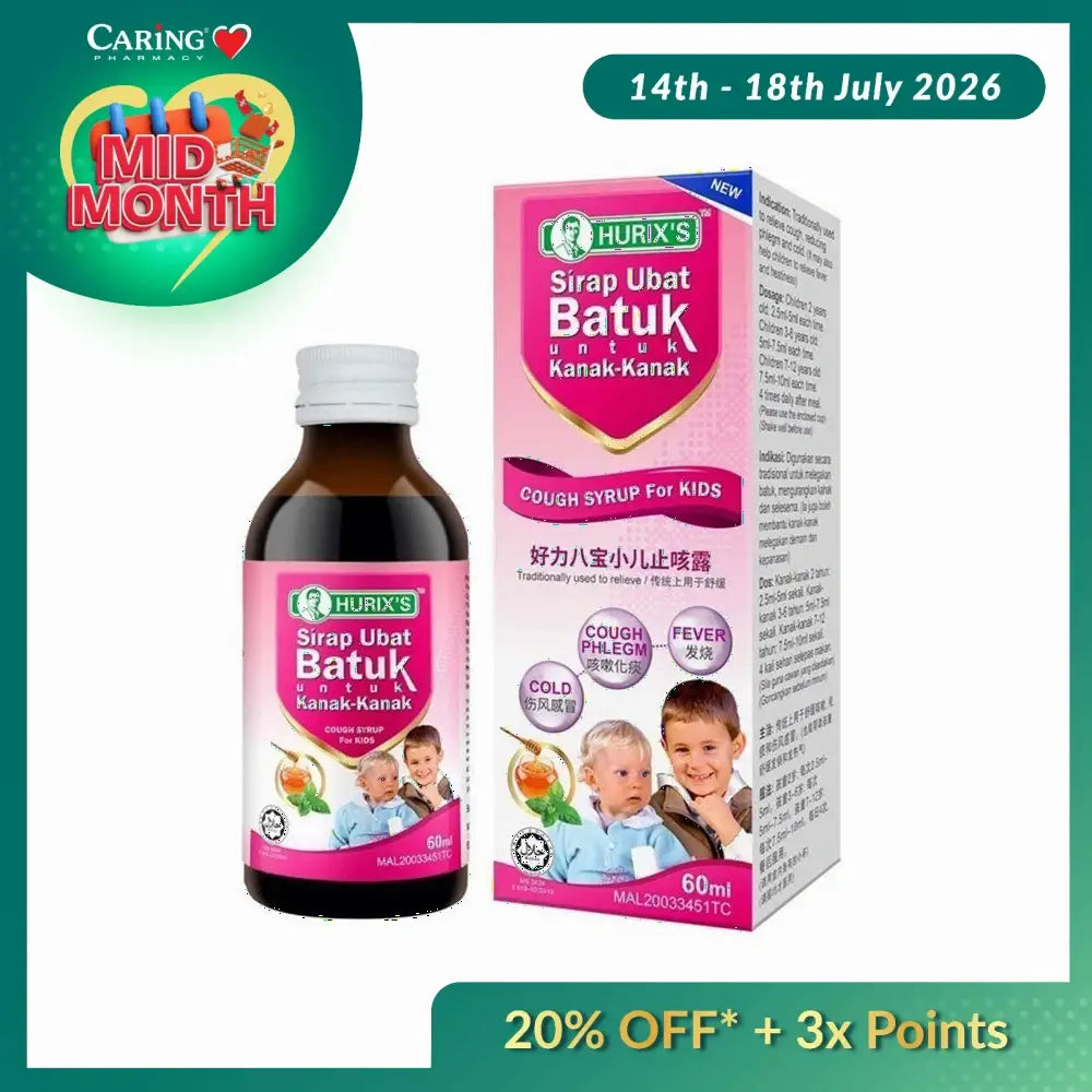 HURIXS SIRAP UBAT BATUK UNTUK KANAK 60ML