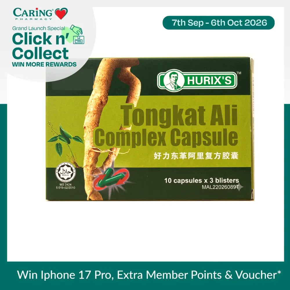 HURIX’S TONGKAT ALI COMPLEX CAPSULE 30S