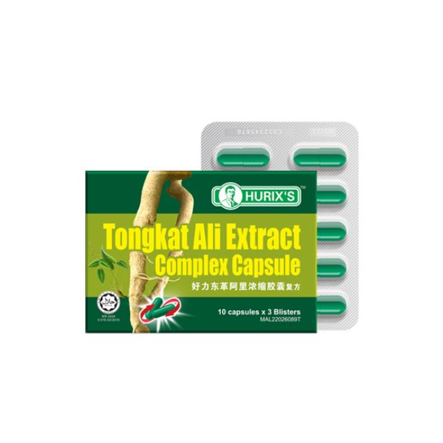 Hurix's Tongkat Ali Extract capsules in blister pack for energy and vitality support