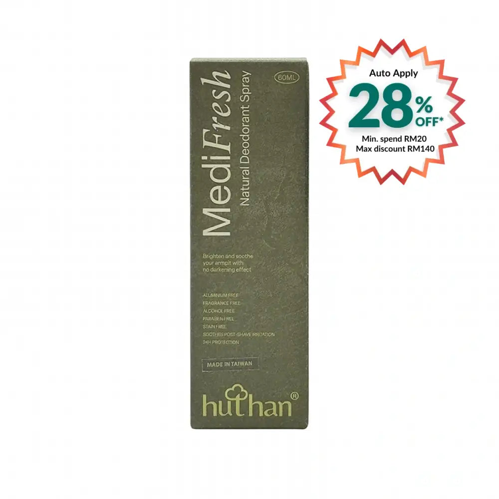 HUTHAN MEDIFRESH NATURAL DEODORANT SPRAY 60ML