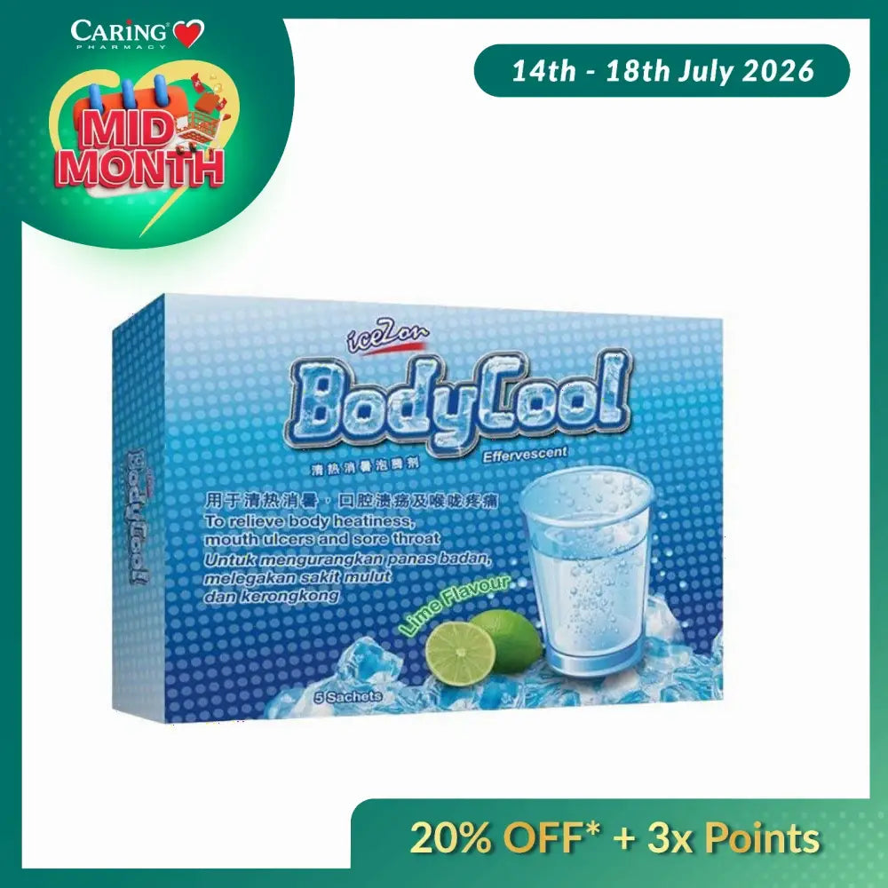 ICEZON BODYCOOL EFFERVESCENT (LIME) SAC 5S