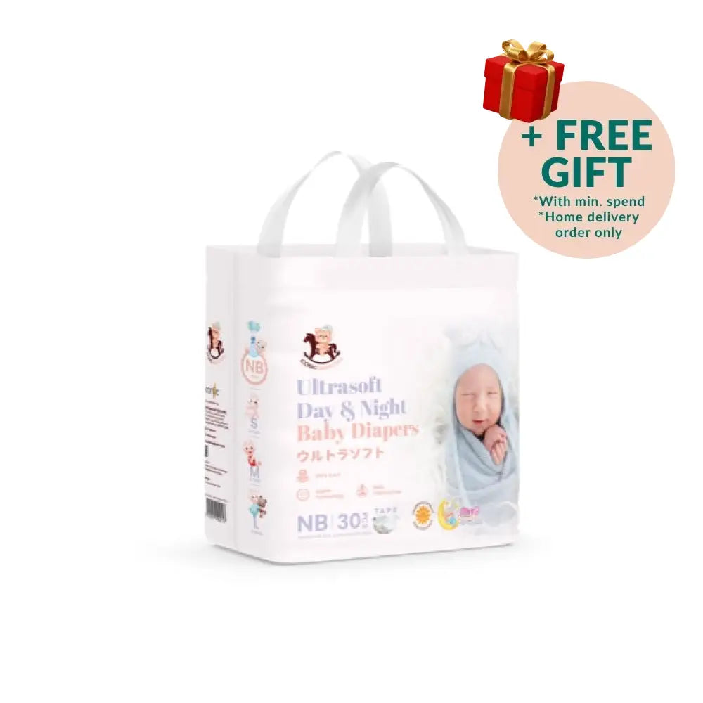 ICONIC BABYCARE ULTRASOFT DAY & NIGHT BABY DIAPERS NB 30S