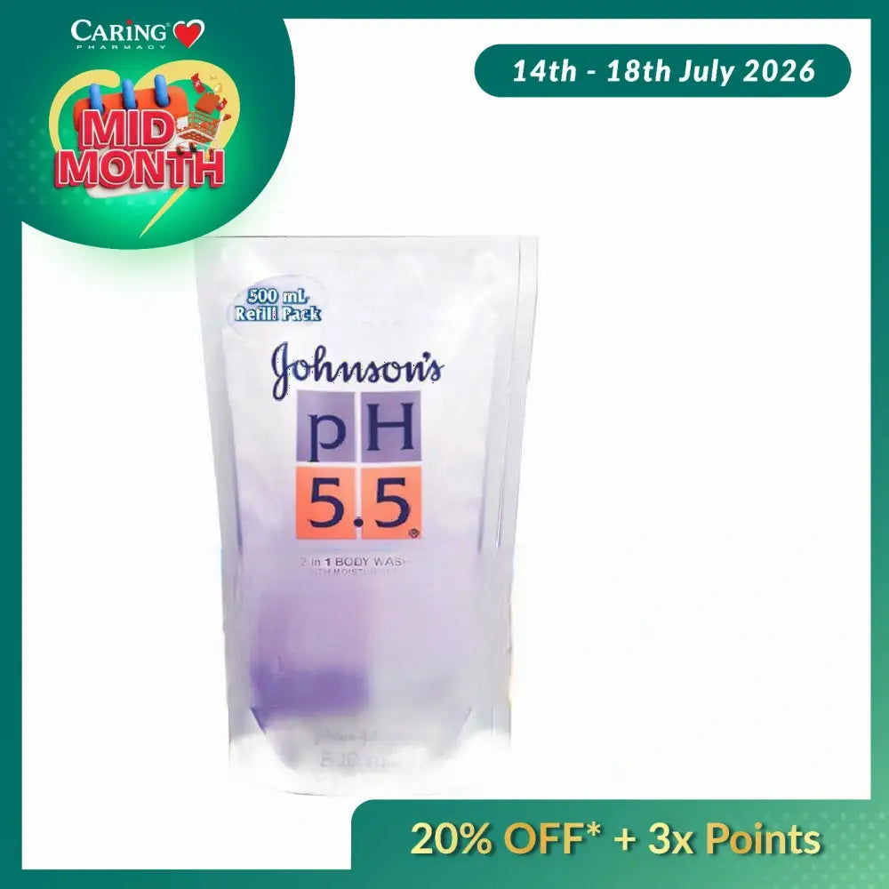 JOHNSON PH5.5 2IN1 BODY WASH 500ML X 2