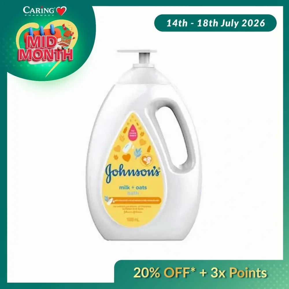 JOHNSONS BABY BATH MILK + OATS 1000ML