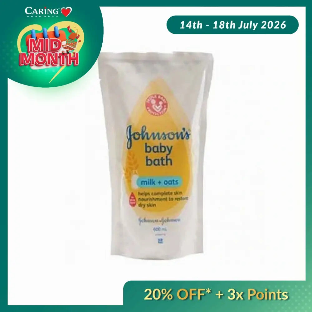 JOHNSONS BABY BATH MILK + OATS REFILL 600ML