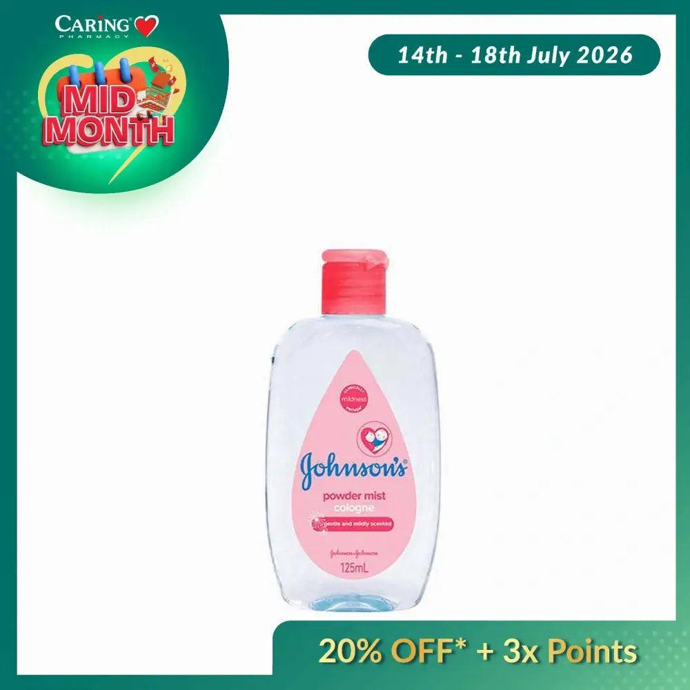 JOHNSONS BABY COLOGNE POWDER MIST 125ML