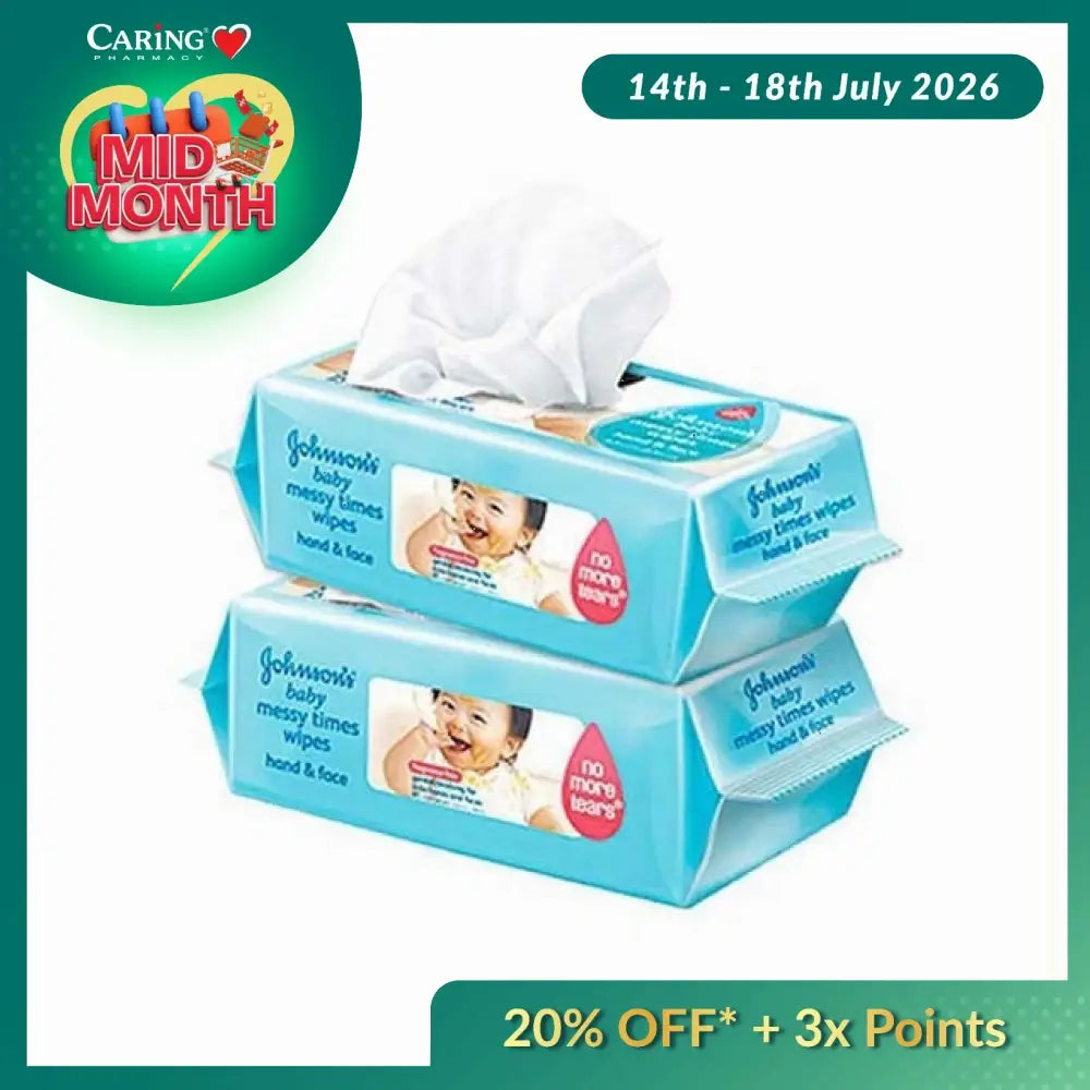 JOHNSONS BABY MESSY TIMES WIPE 80SX2