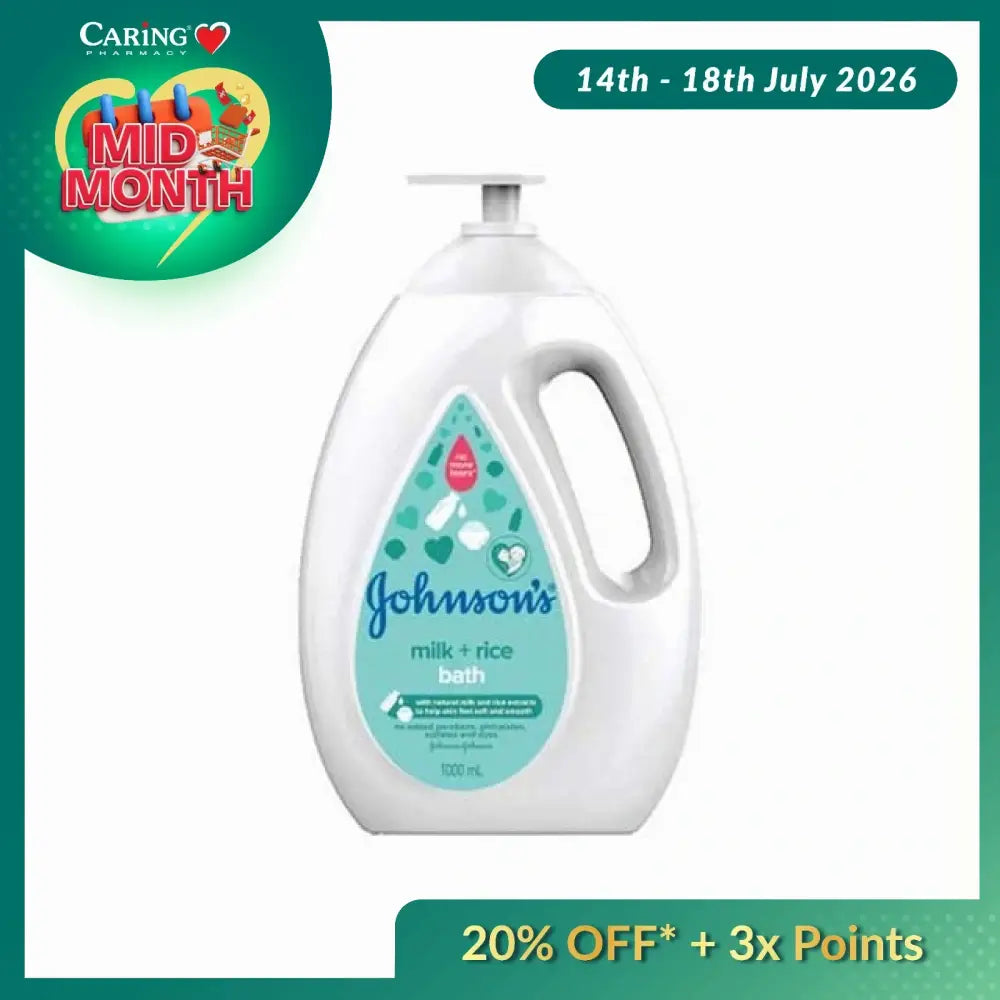 JOHNSONS BABY MILK + RICE BATH 1000ML