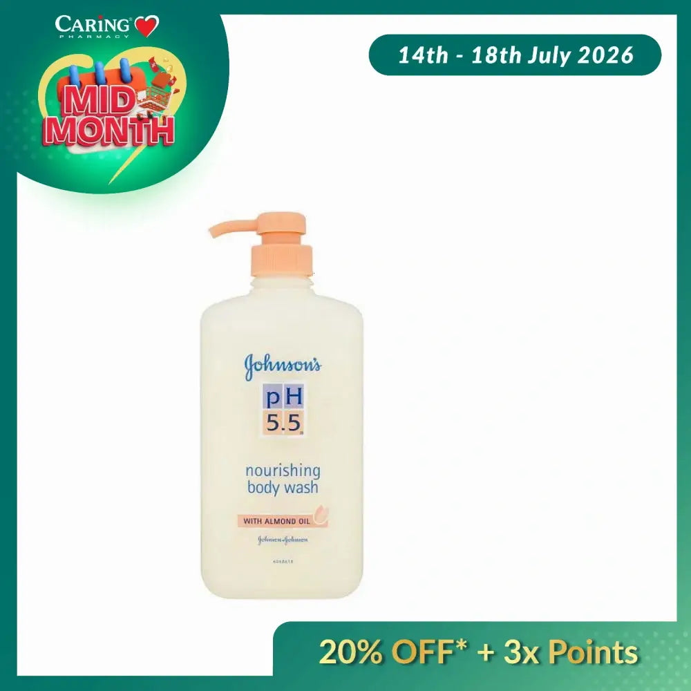 JOHNSONS PH5.5 NOURISHING BODY WASH WITH ALMOND OIL 750ML