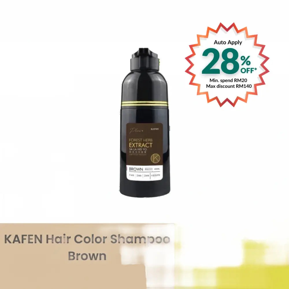 KAFEN HAIR COLOR SHAMPOO BROWN 400ML