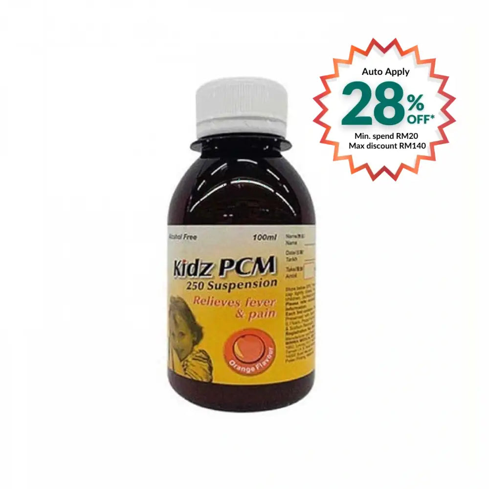 KIDZ PCM 250MG SUSPENSION (ORANGE) 100ML
