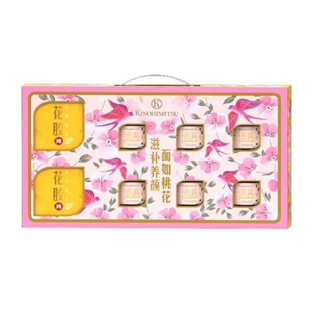 KINOHIMITSU Kino Bird Nest Chia Seed Fish Maw Gift Set with Elegant Packaging and Nutrient-Rich Ingredients