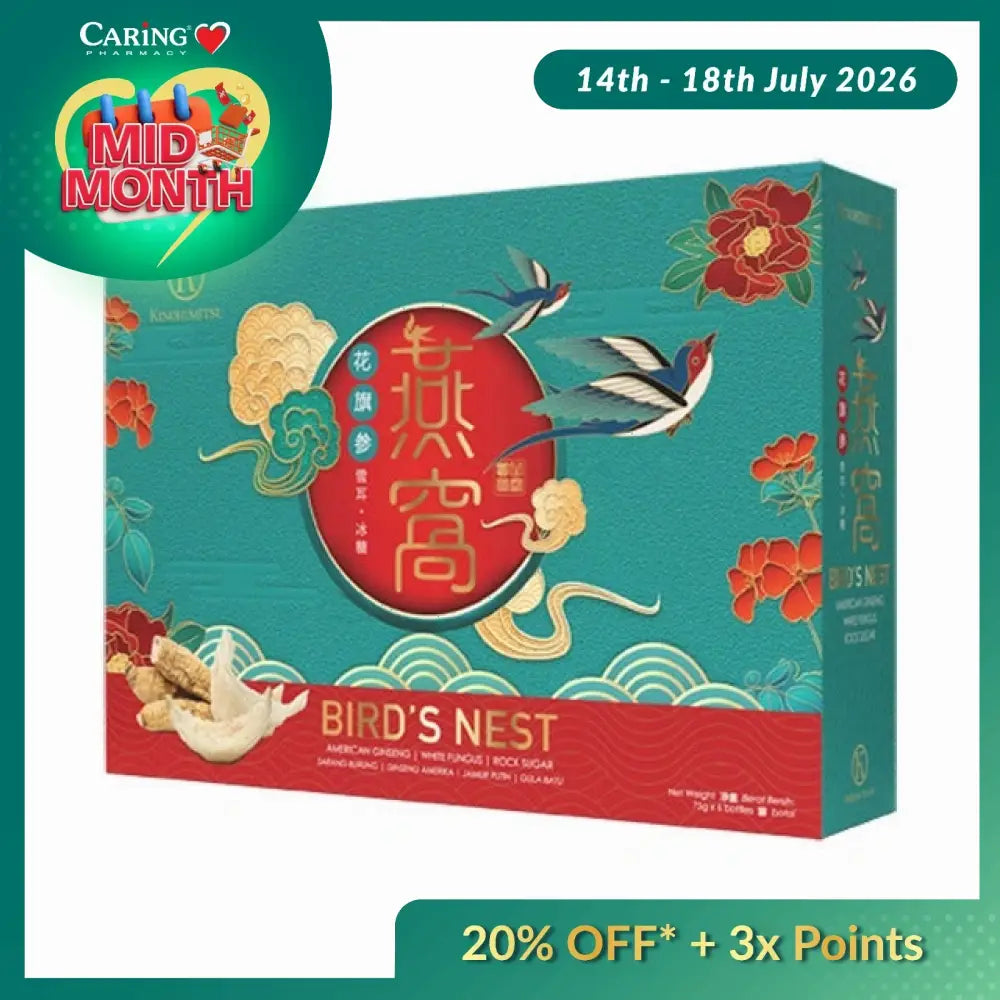 KINOHIMITSU Bird Nest Drink Gift Box with Floral Design and Premium Ingredients