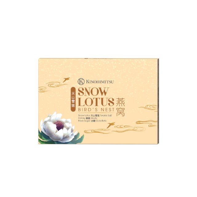 KINOHIMITSU Snow Lotus Bird’s Nest premium health supplement with natural ingredients in elegant packaging