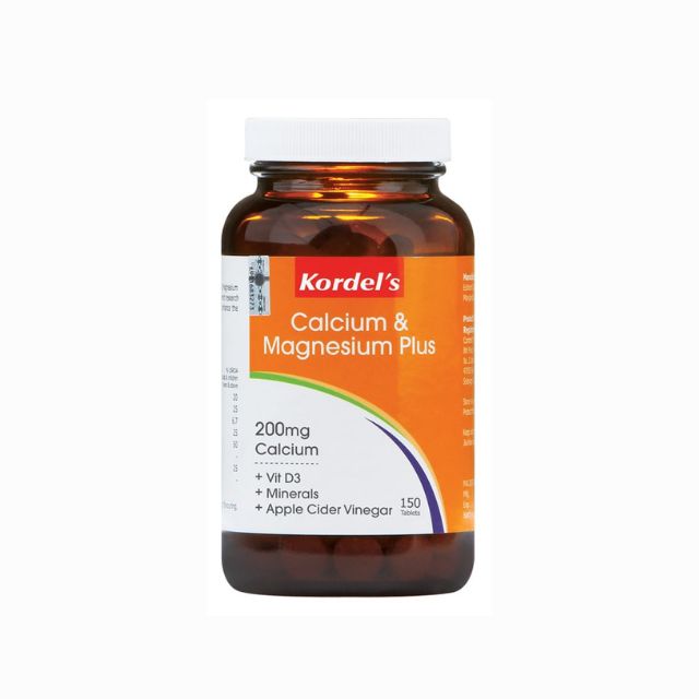 Kordel's Calcium and Magnesium supplement with 200mg Calcium, Vitamin D3 and Apple Cider Vinegar