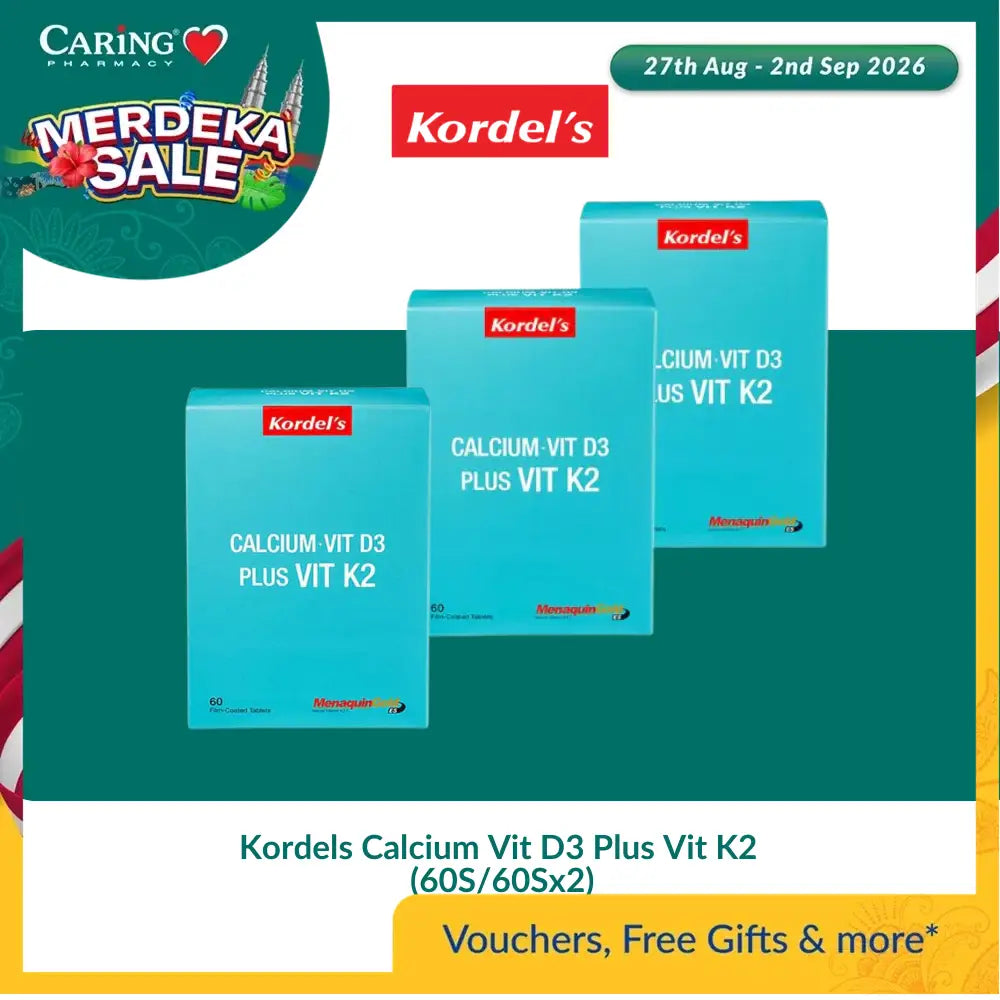 Kordels Calcium Vit D3 Plus Vit K2 (60S/60Sx2)