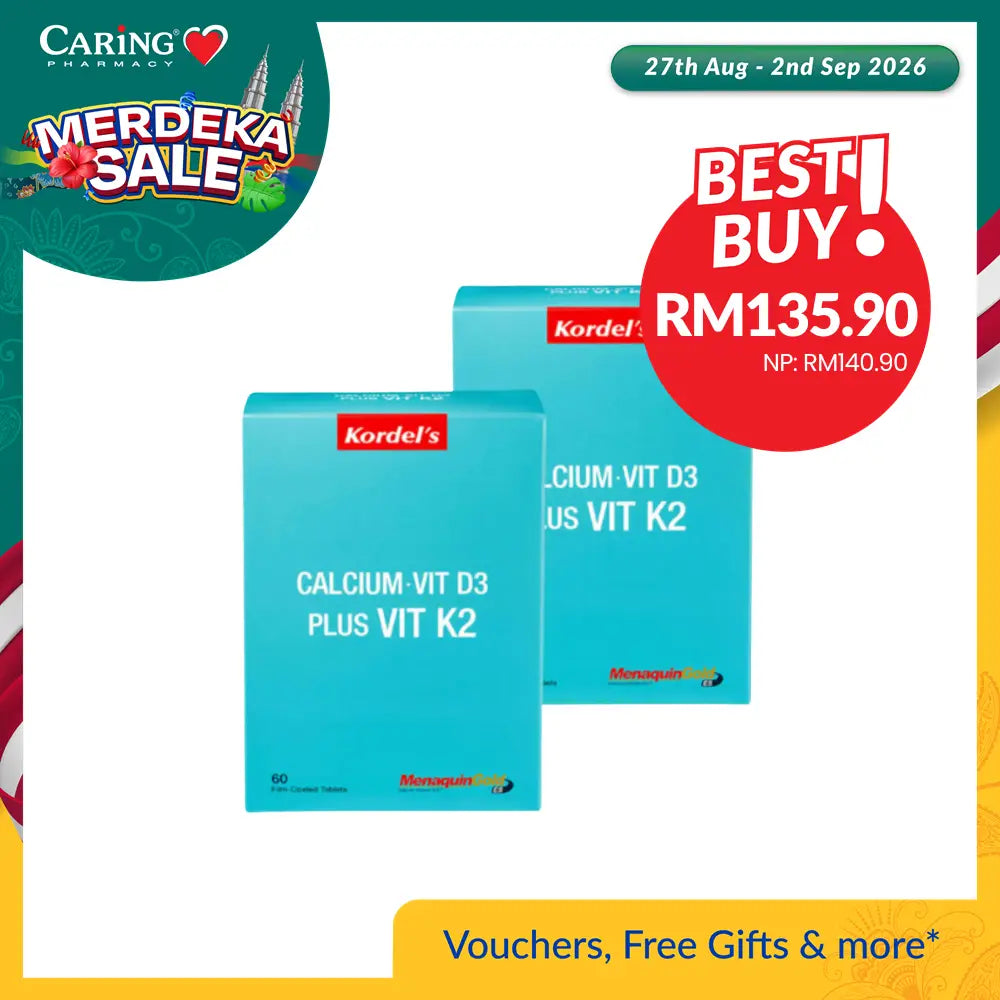 Kordels Calcium Vit D3 Plus Vit K2 (60S/60Sx2)
