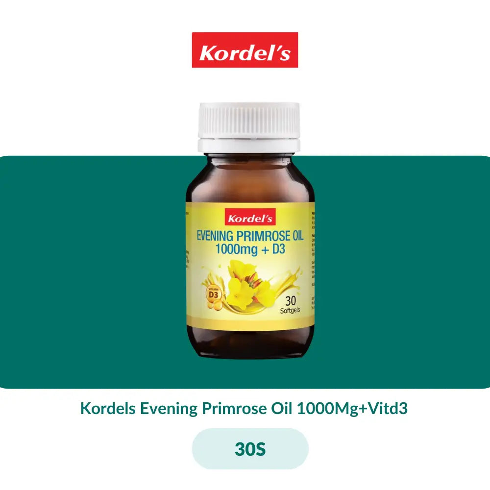 Kordels Evening Primrose Oil 1000Mg + Vitd3 (30S/60Sx2) - 30S