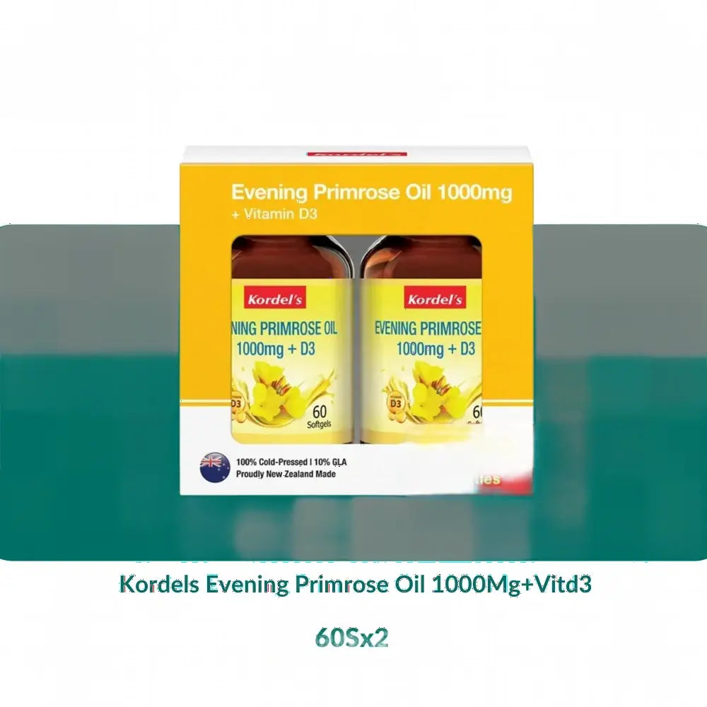 Kordels Evening Primrose Oil 1000Mg + Vitd3 (30S/60Sx2) - 60S X 2