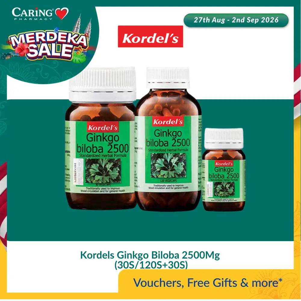 Kordels Ginkgo Biloba 2500Mg (30S/120S + 30S)