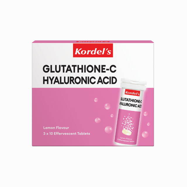 KORDELS GLUTATHIONE-C HYALURONIC ACID EFFERVESCENT 30S | Official CARiNG Pharmacy eStore Malaysia KORDELS GLUTATHIONE-C HYALURONIC ACID EFFERVESCENT 30S | Official CARiNG Pharmacy eStore Malaysia