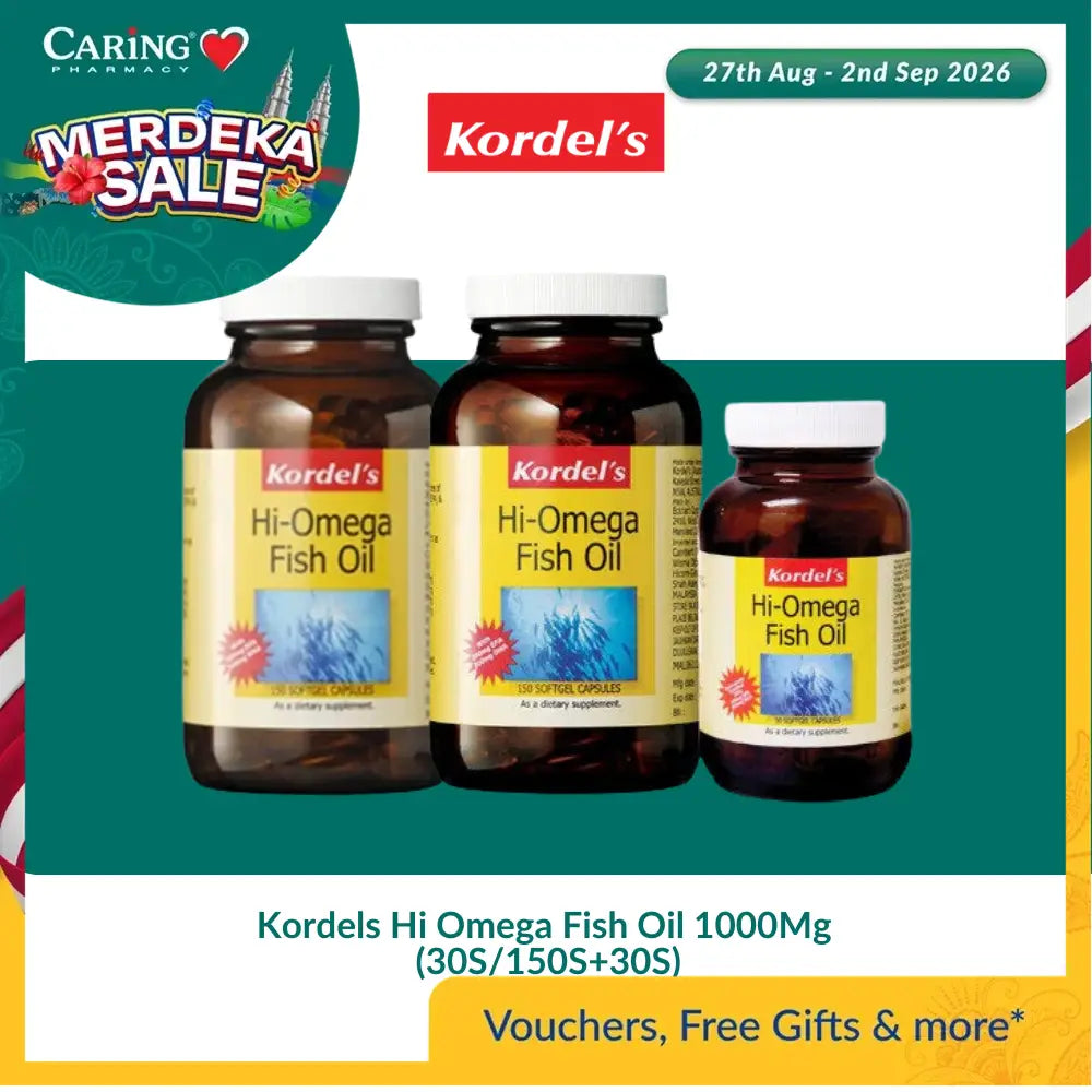 Kordels Hi Omega Fish Oil 1000Mg (30S/150S + 30S)