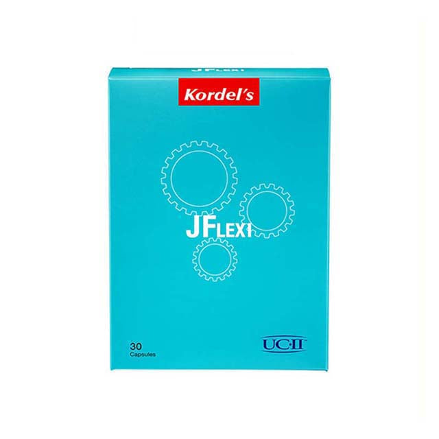 Kordel's JFlexi joint supplement box containing 30 capsules for joint health and mobility