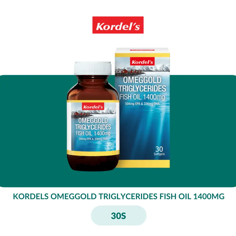 KORDELS OMEGGOLD TRIGLYCERIDES FISH OIL 1400MG (30S/60S + 30S) - 30S