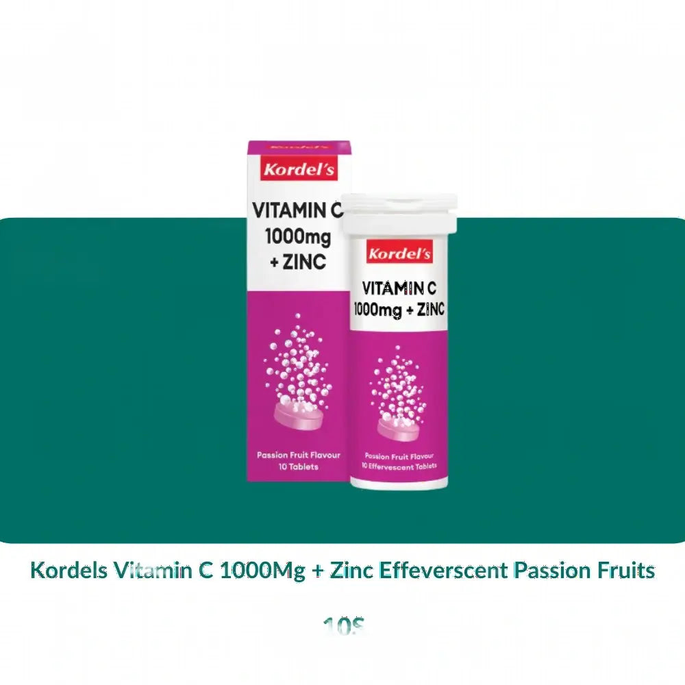 Kordels Vitamin C 1000Mg + Zinc Effeverscent Passion Fruits (10S/10Sx3) - 10S